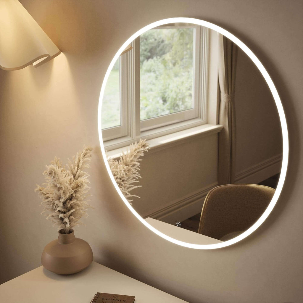 Round Wall Mounted LED Mirror 80cm