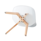 White Halo Dining Table & Set of 4 Lorenzo Jamie Tulip Dining Chairs with Padded Seat