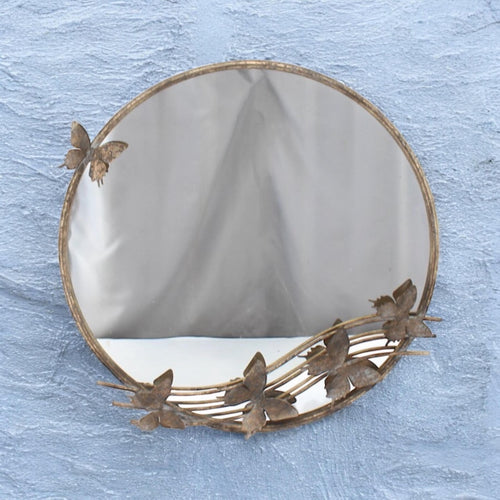 63cm Round Metal Mirror
