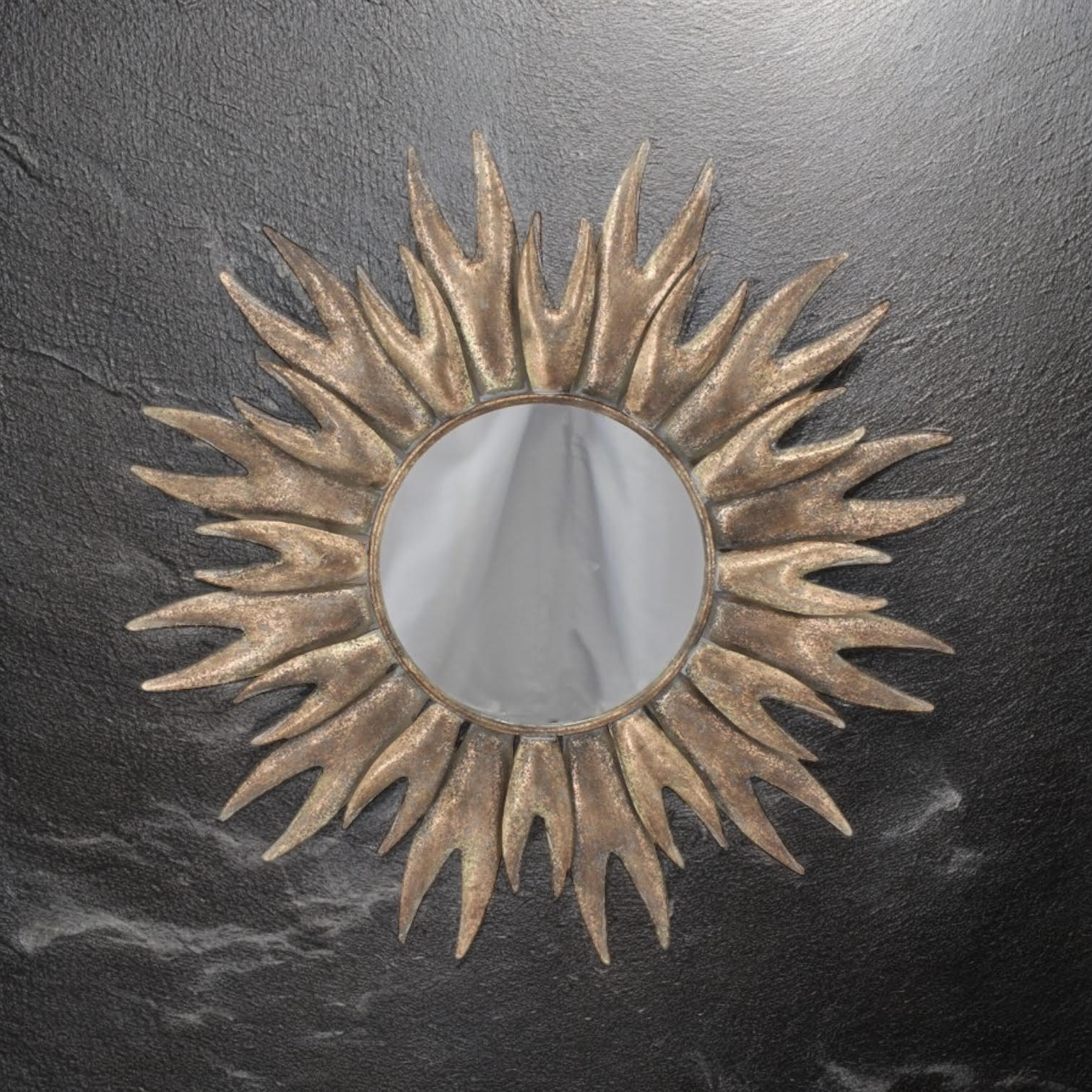 86cm Round Metal Mirror