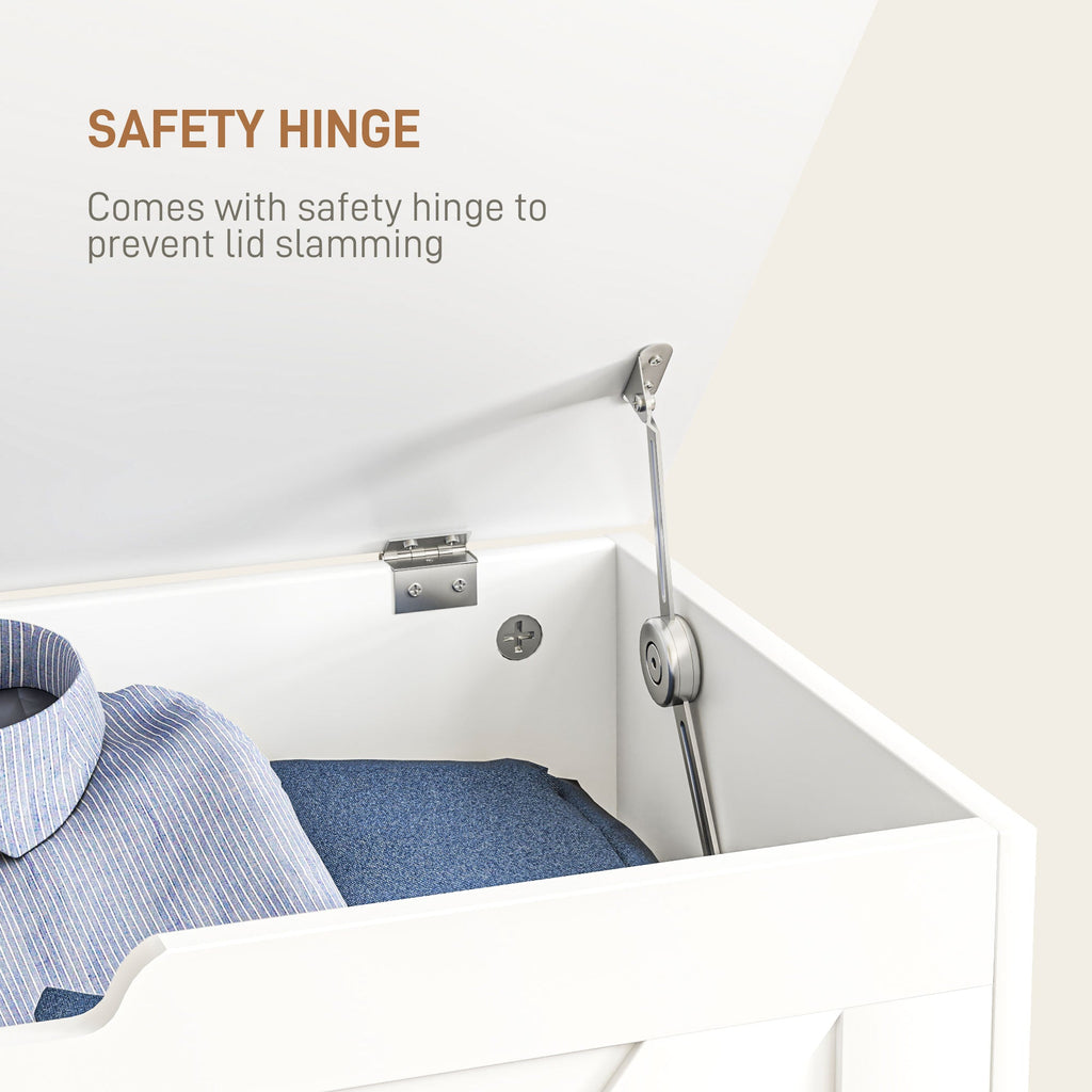 Storage Trunk for Living Room, with Safety Hinges, 80cm