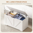 Storage Trunk for Living Room, with Safety Hinges, 80cm
