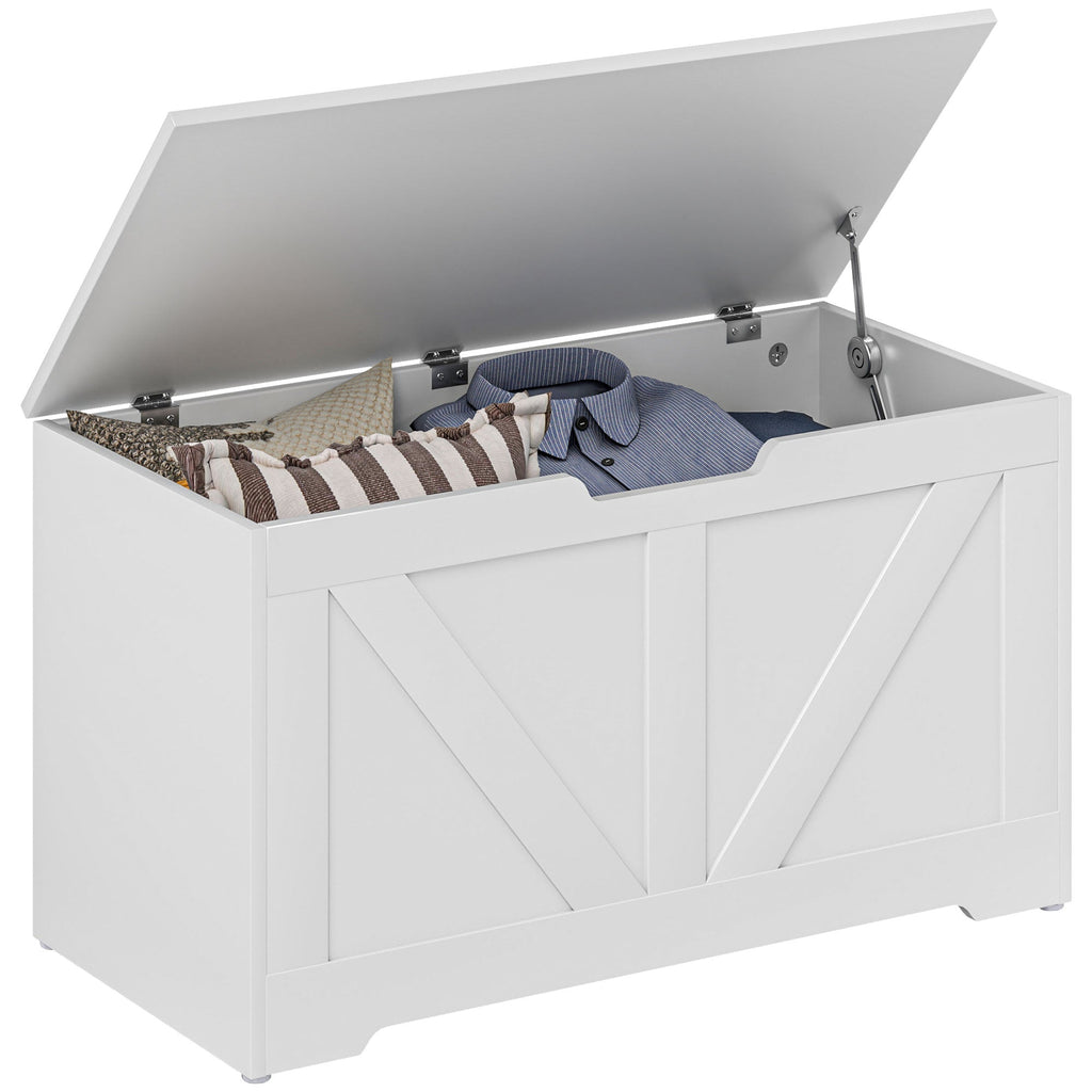 Storage Trunk for Living Room, with Safety Hinges, 80cm