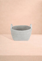 Handy Handwoven Rattan Basket - White