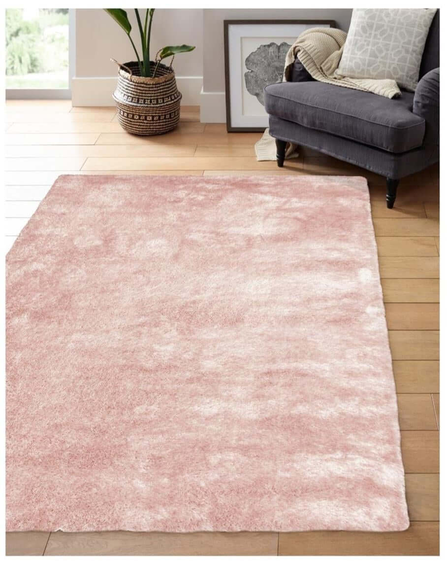 Shimmer Pink Supersoft Shaggy Rug