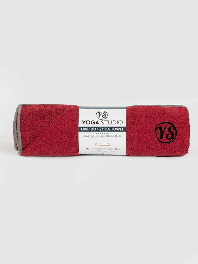 Yoga Studio Premium Grip Dot Yoga Mat Towels Red