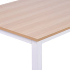 Computer Desk, Writing Table, 120 x 60 x 76cm Workstation for Home Office, Study with Metal Frame, Simple Assembly, White