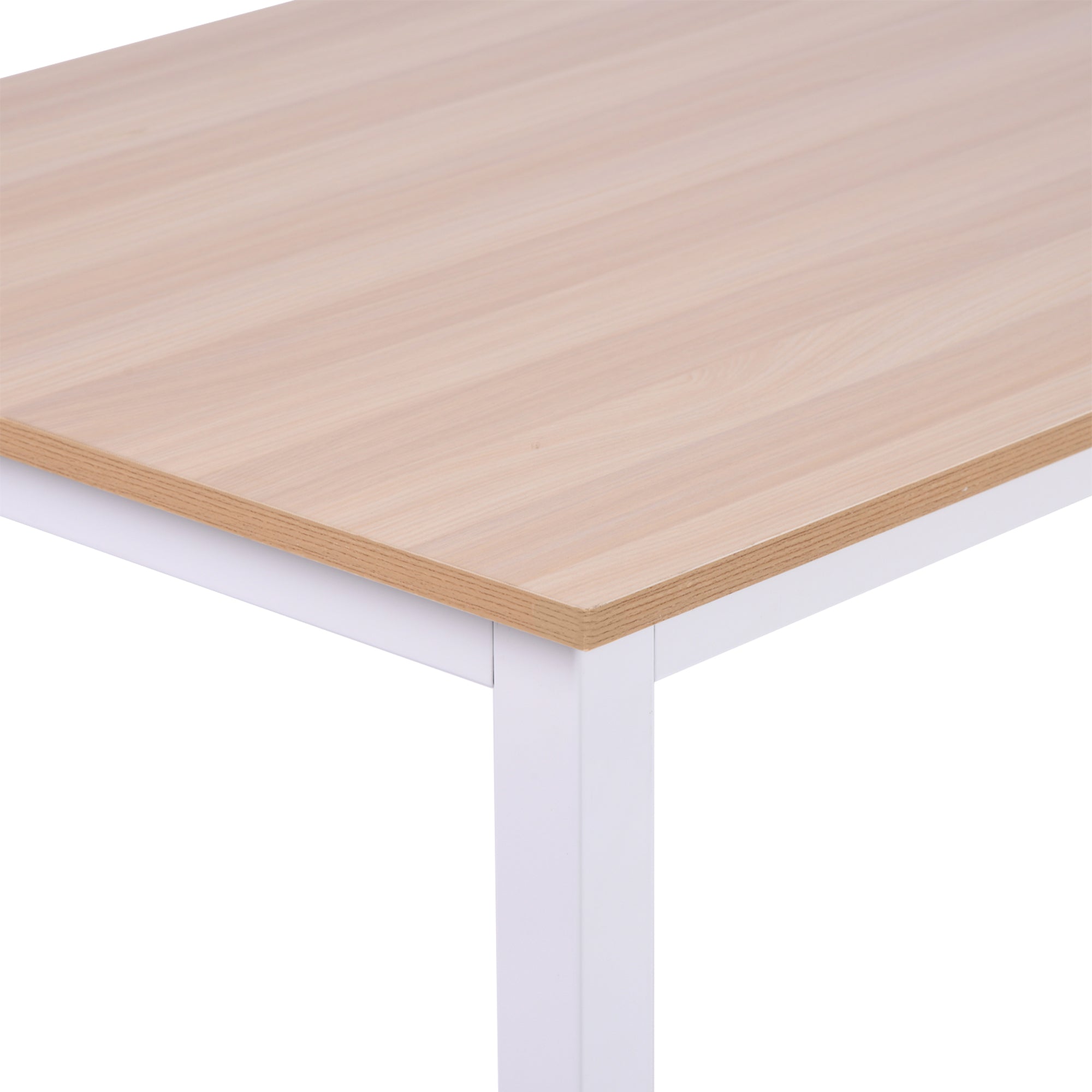 Computer Desk, Writing Table, 120 x 60 x 76cm Workstation for Home Office, Study with Metal Frame, Simple Assembly, White
