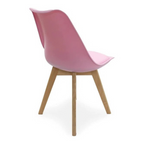 White Halo Dining Table & Set of 4 Lorenzo Jamie Tulip Dining Chairs with Padded Seat