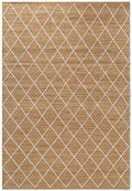 Jute Rug Kunu Natural Handwoven Diamond Design