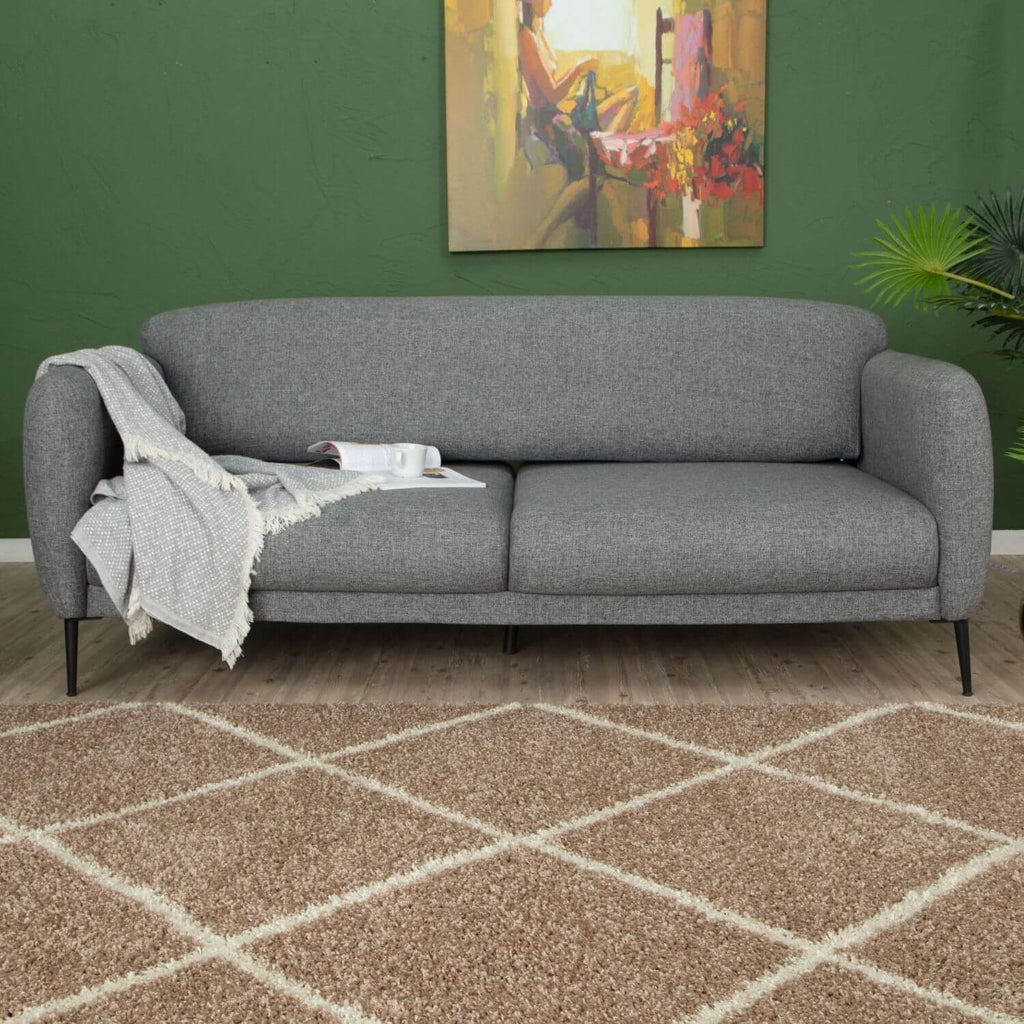 Moroccan Beige Shaggy Rug