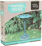 Traditional Freestanding Weatherproof Bird Bath Garden Feeder