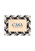 Black and White Marquetry Striped Photo Frame 6x4"