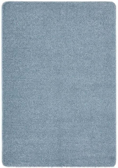 Washable Blue Shaggy Rug 140X200 cm