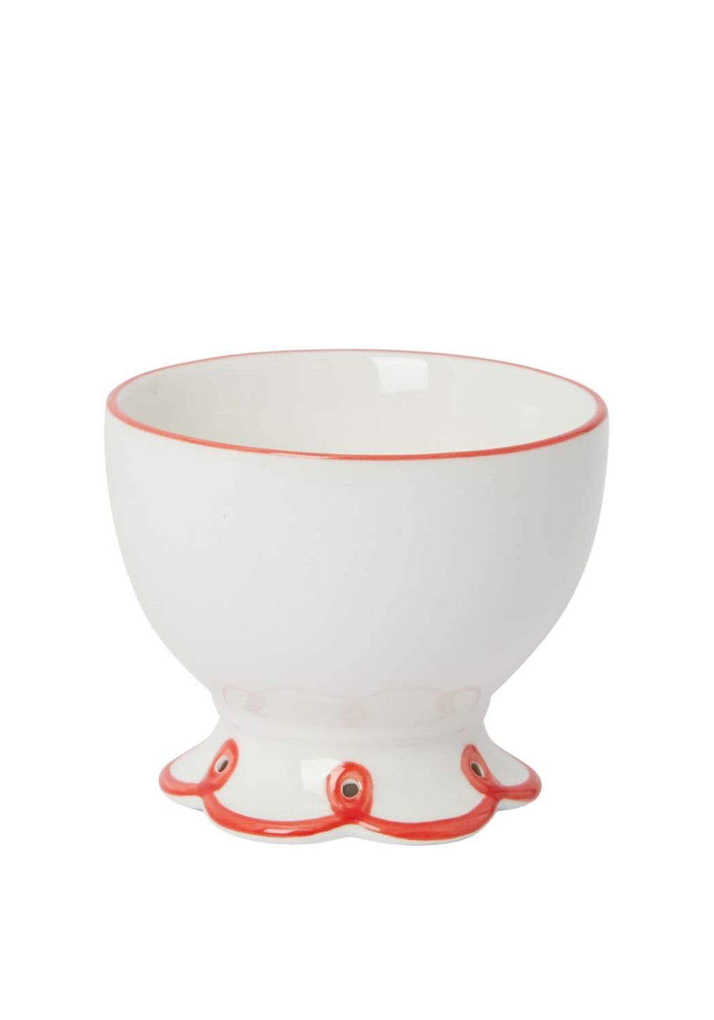 Rosy Red Scalloped Nibbles Bowl - Set of 4