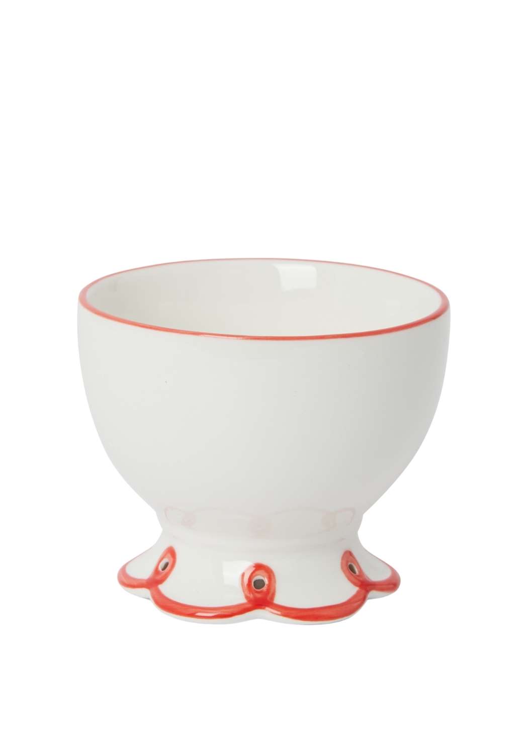 Rosy Red Scalloped Nibbles Bowl - Set of 4