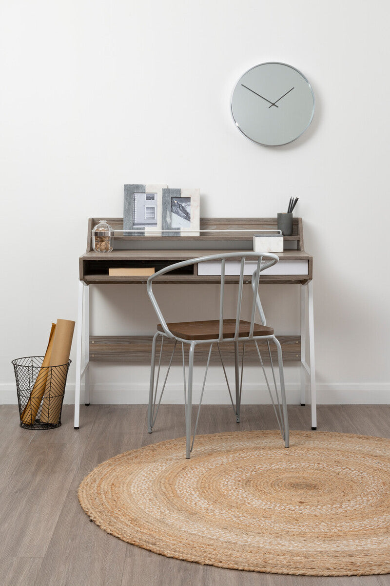 40cm Dia Chrome and Mirror Wall Clock