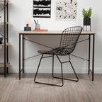 Grey Oak Veneer Desk with Metal Frame