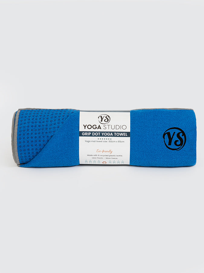 Yoga Studio Premium Grip Dot Yoga Mat Towels Royal Blue