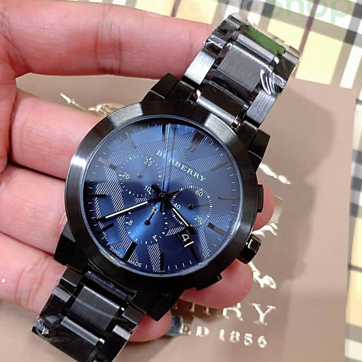 Burberry BU9365 The City Men's Gunmetal & Blue Watch