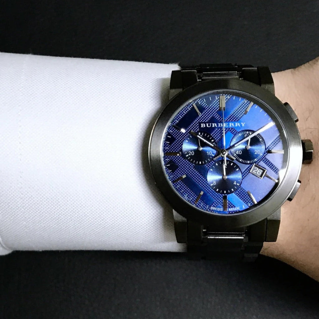 Burberry BU9365 The City Men's Gunmetal & Blue Watch