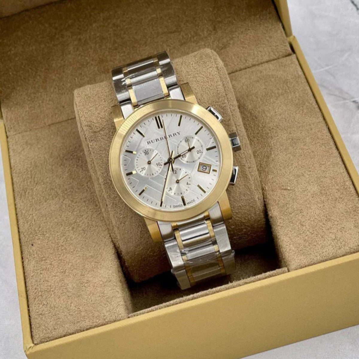 Burberry BU9751 The City Unisex Two-Tone Chronograph Watch