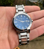 Burberry BU9031 The City Unisex Silver & Blue Watch