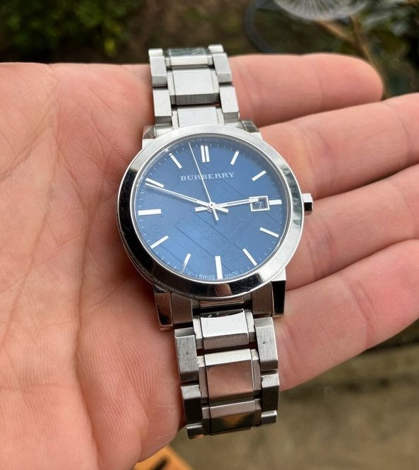 Burberry BU9031 The City Unisex Silver & Blue Watch