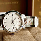 Burberry BU9037 The City Unisex Silver Watch