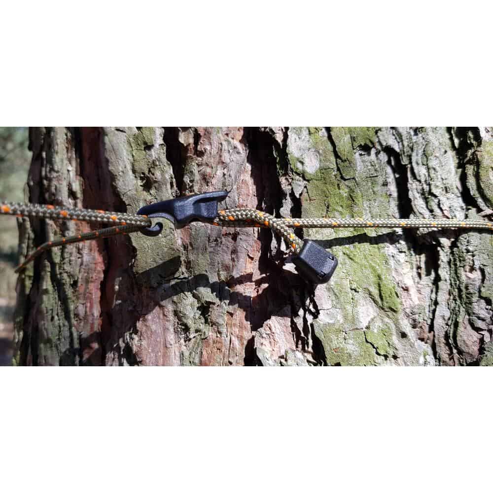 Bushmen ULTRALIGHT Tensioning Cords - Black/Orange