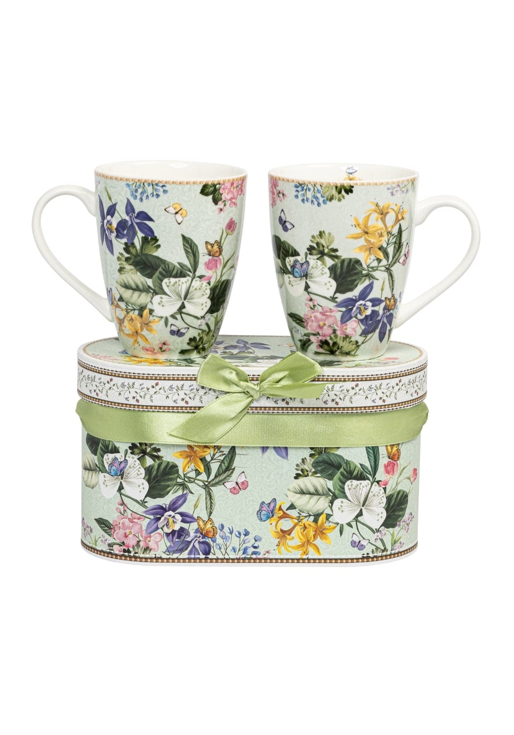 Butterfly Garden Mugs x 2 in Gift Box