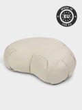 European Organic Buckwheat Zafu Crescent Cushion Ecru