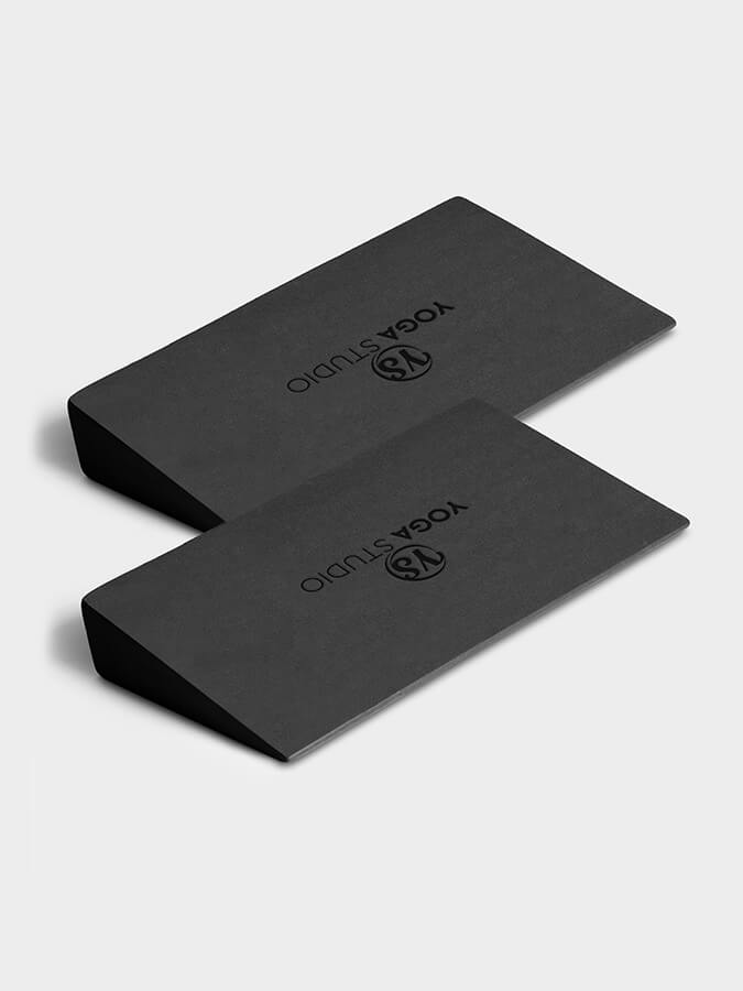Yoga Studio EVA Foam Wedges Twin Pack Pair Black