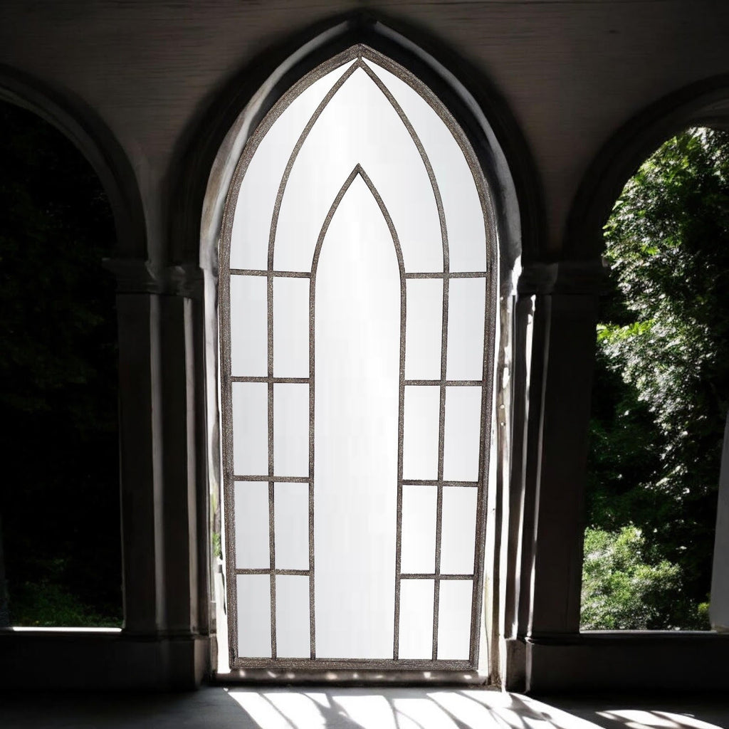116cm Metal Window Wall Mirror
