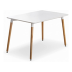 White Halo Dining Table & Set of 4 Lorenzo Jamie Tulip Dining Chairs with Padded Seat