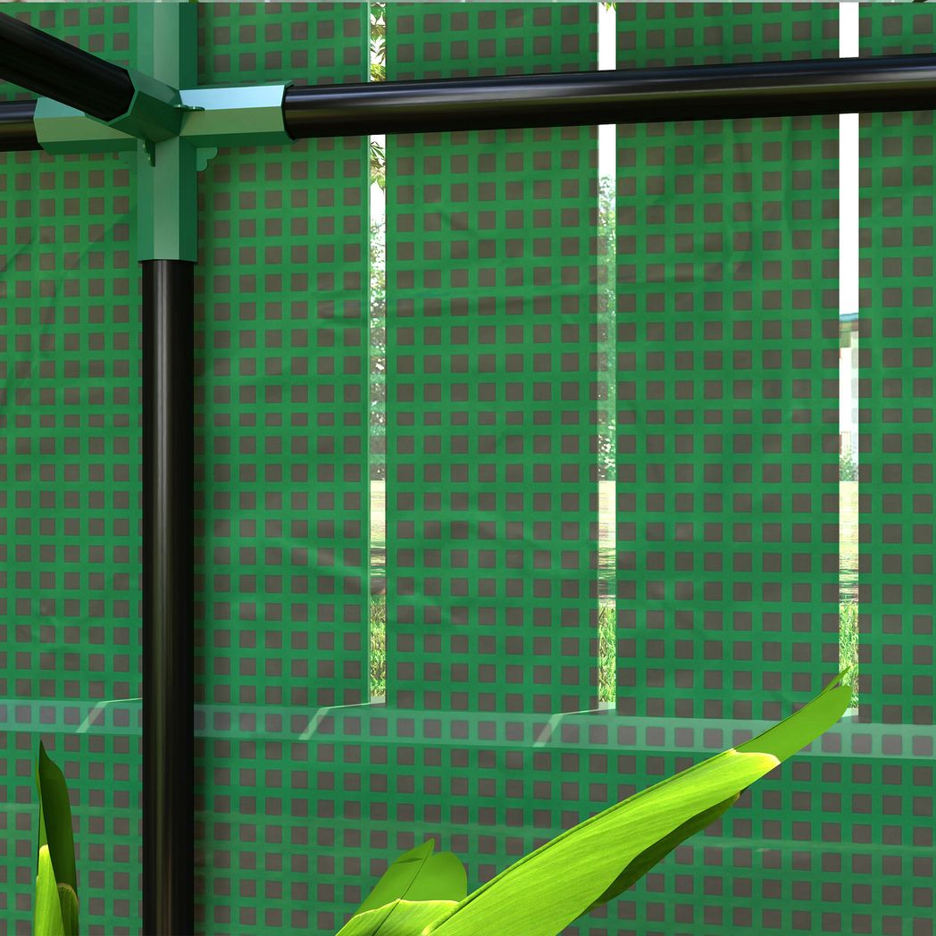 3 Tier Mini Greenhouse with PE Cover, Roll-Up Door