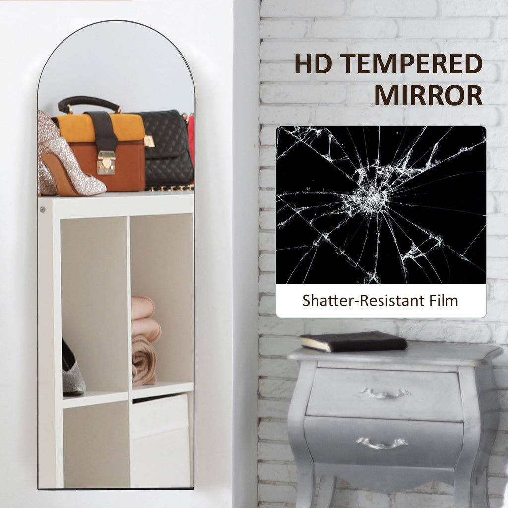 Floor Mirror Wall Mount Leaning Standing Mirror 50 x 150cm Black