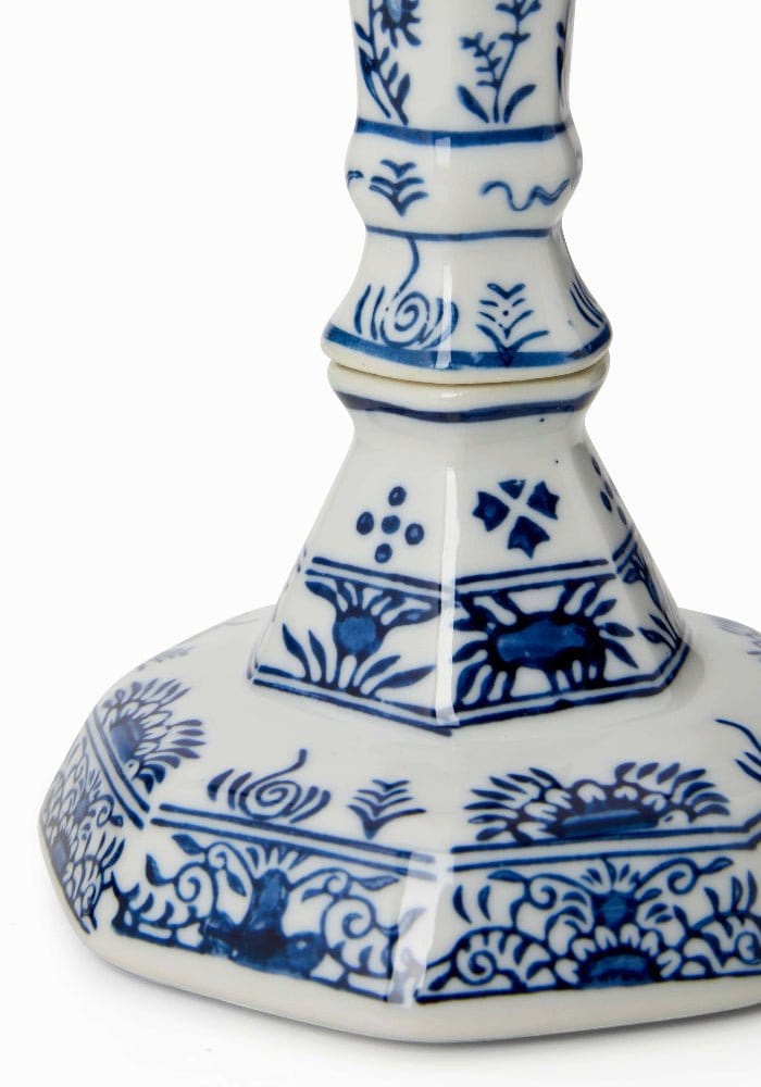 Rijksmuseum Delft Blue and White Candle Holders (Pair)