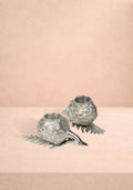 Pewter Artichoke Candleholder - Set of 2