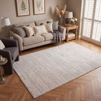 Carmel Cream-Grey Striped Rug