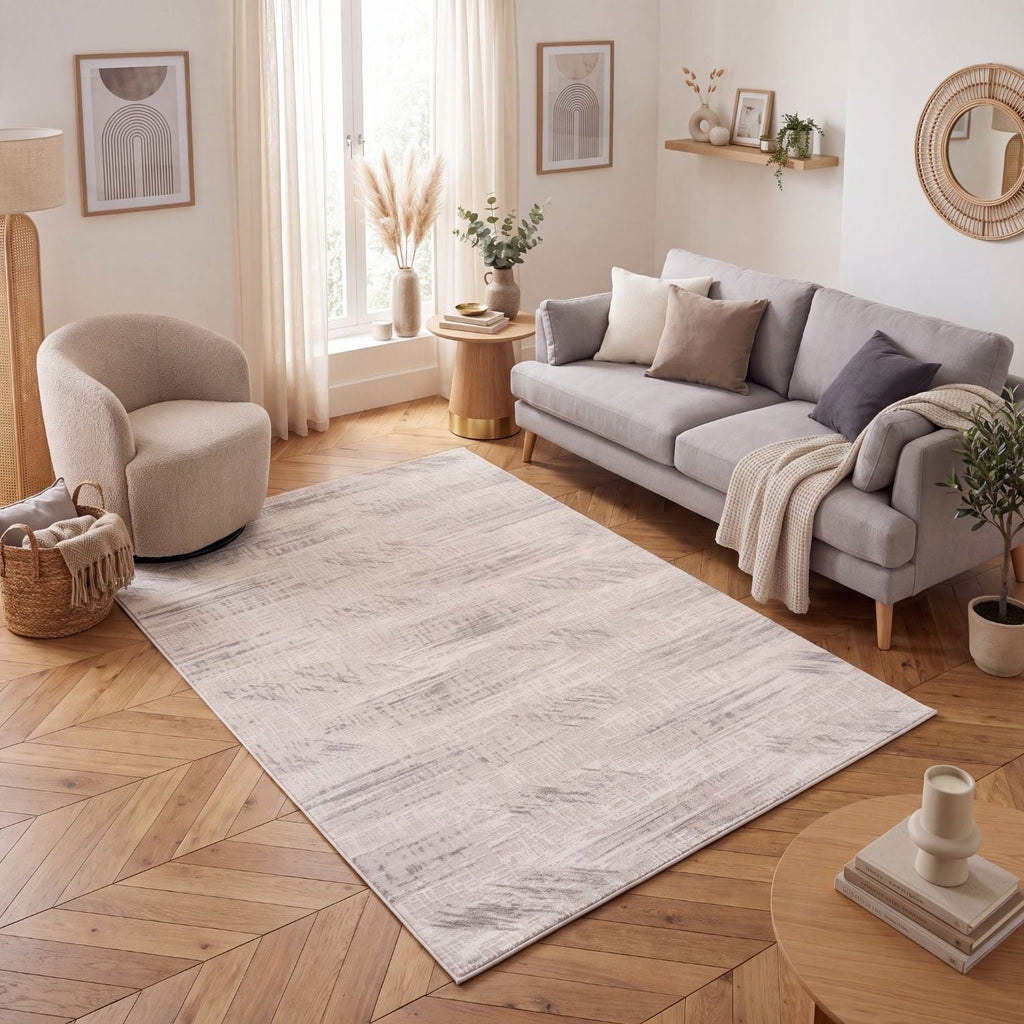 Carmel Cream-Grey Abstract Rug