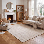 Carmel Cream-Beige Geometric Rug
