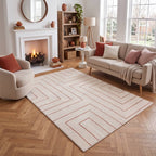Carmel Cream-Terra Geometric Rug
