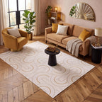 Carmel Cream-Gold Geometric Rug
