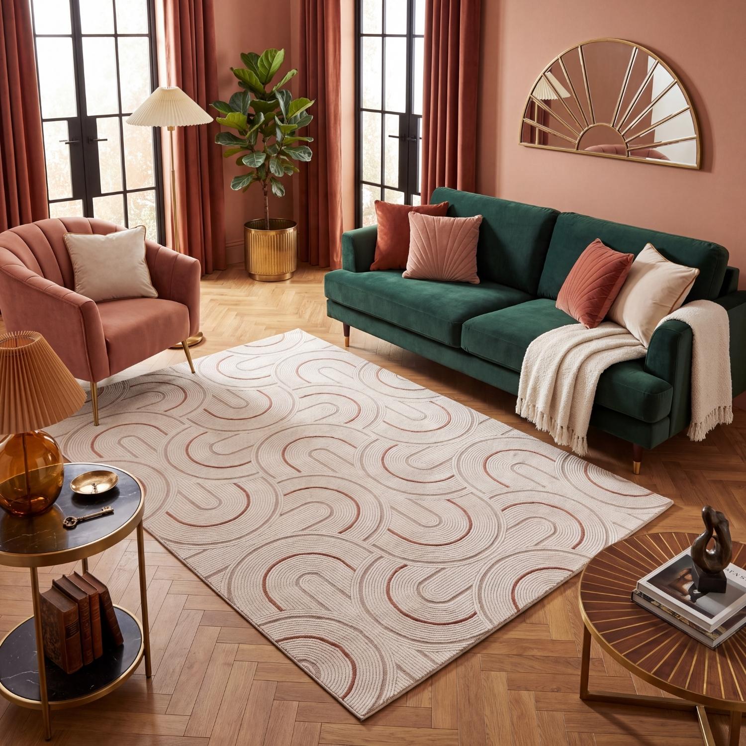 Carmel Cream-Terra Geometric Rug