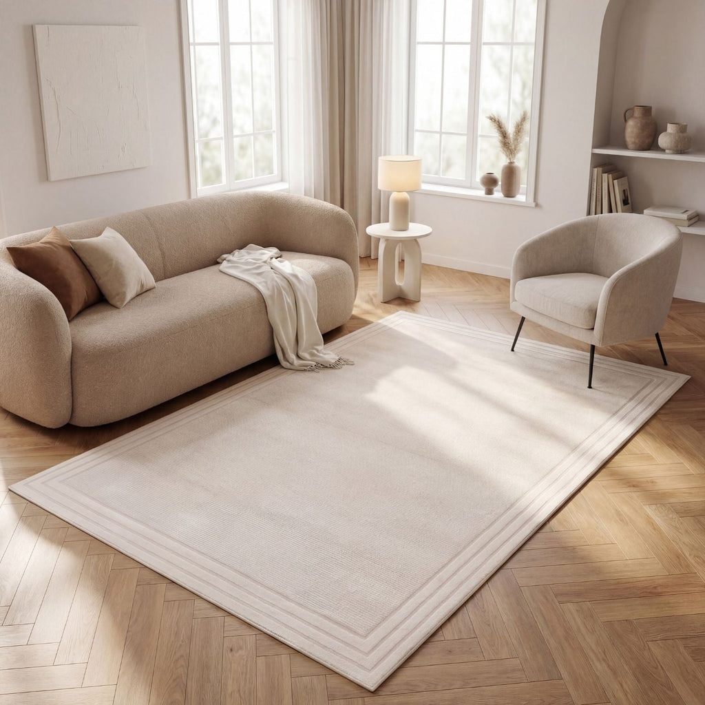 Carmel Cream Bordered Rug