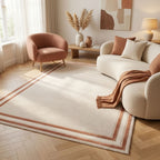 Carmel Cream-Terra Bordered Rug