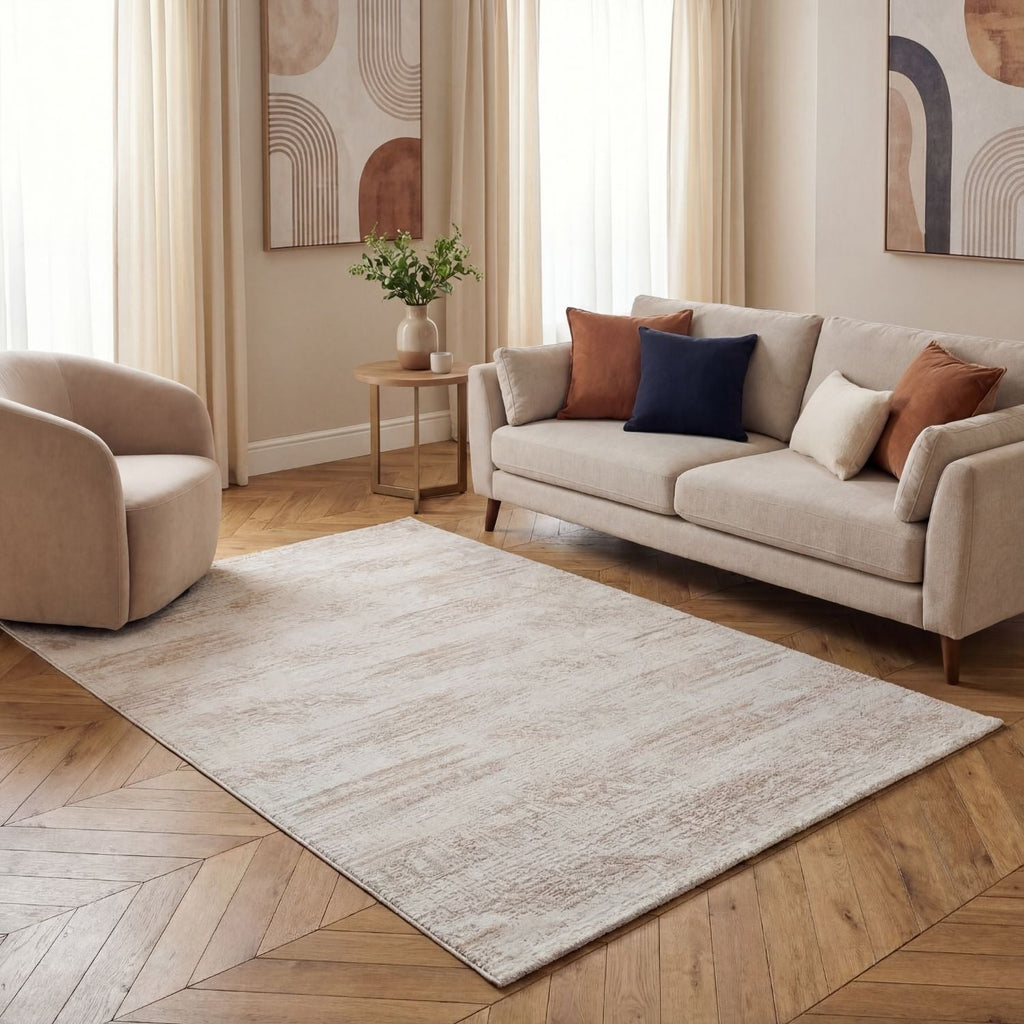 Carmel Cream-Beige Abstract Rug
