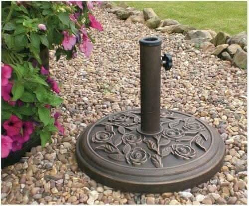 9kg Bronze Rose Effect Garden Parasol Base
