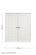 White Wood 2 Door Wall Cabinet